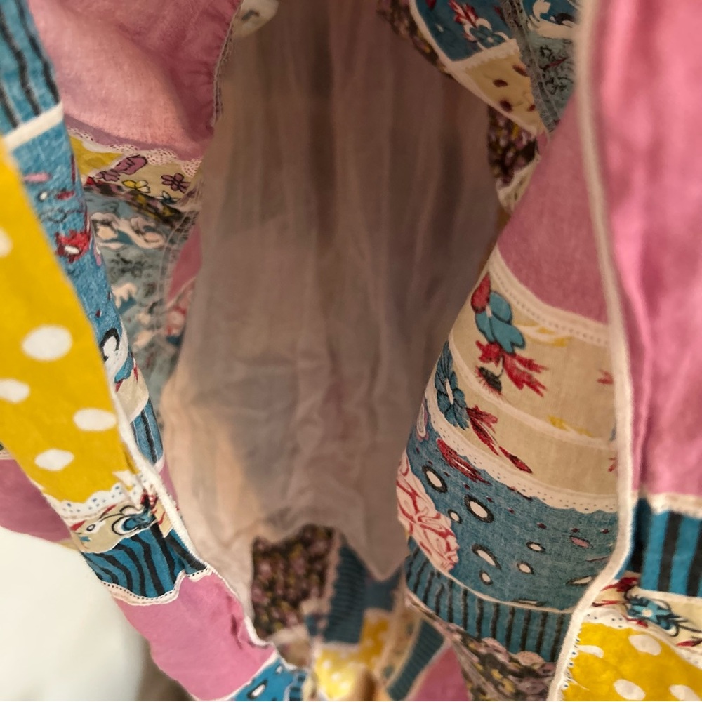 Pink Apple Patchwork High Waisted Lined Knee Leng… - image 5